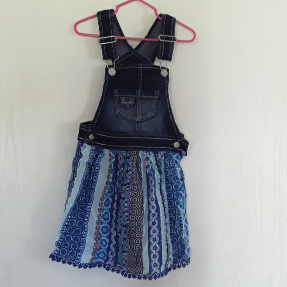 Jordache Blue Overalls Dress Girl's XS 4-5